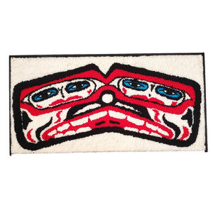 Vintage 76 Sitka Alaska Tlingit Indian Rug Wall Art Tribe Totem Northwest Bright